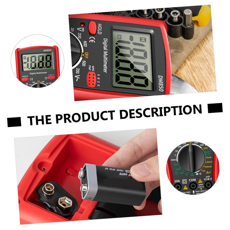 Digital Multimeter Handheld Electrical Tester Auto AC DC Voltage Measurement ABS Case - Image 3